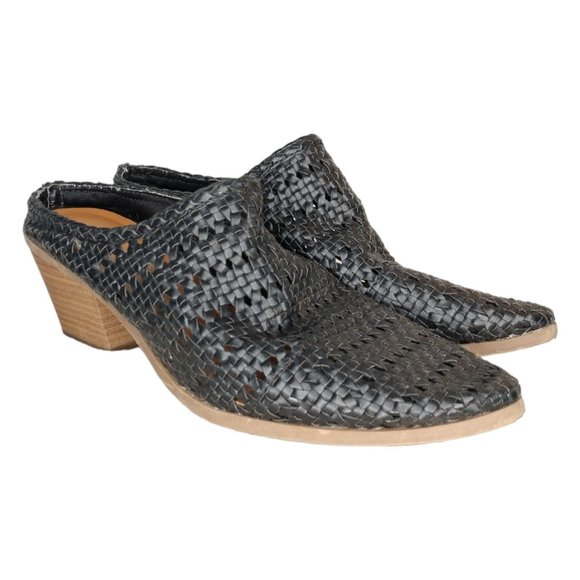 Vegan Leather Woven Mules Size 9 - Picture 4 of 9